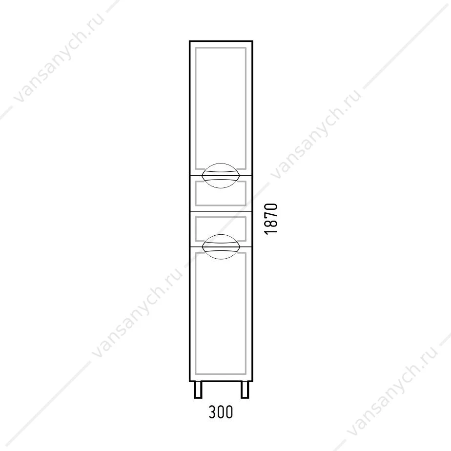 Пенал Монро 30 Z2 напольный 12643