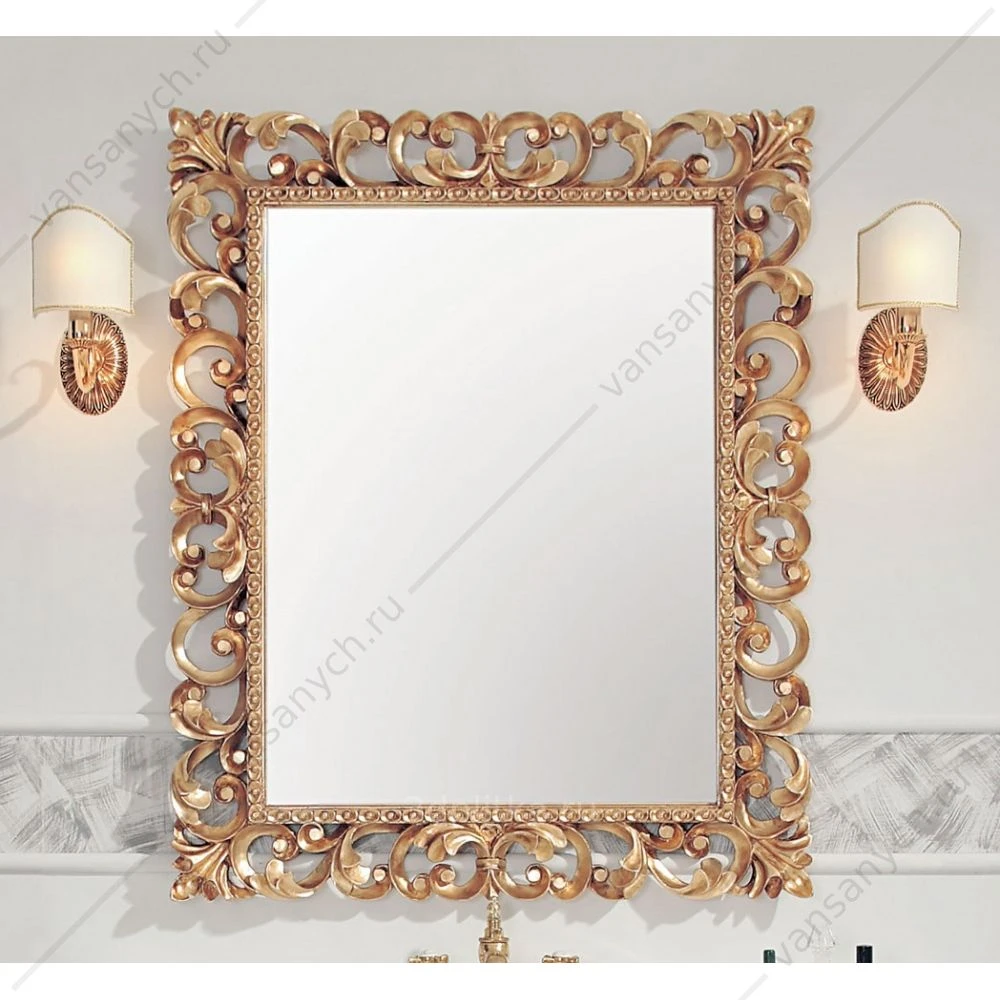 Зеркало 87x107 CEZARES LADY Foglia Oro (золото), 670/O