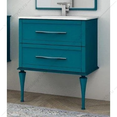 Тумба под раковину с двумя ящиками, 75см CEZARES TIFFANY Blu Petrolio, 54950
