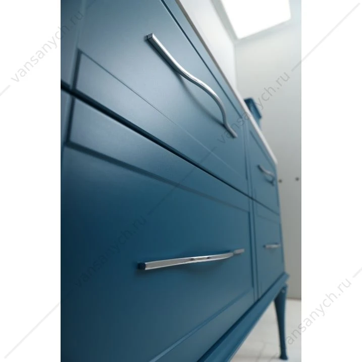 Тумба под раковину с двумя ящиками, 75см CEZARES TIFFANY Blu Petrolio, 54950