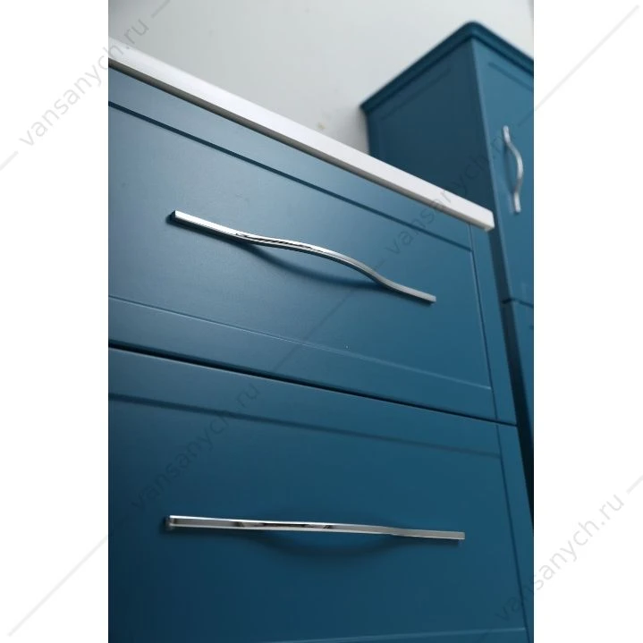 Тумба под раковину с двумя ящиками, 75см CEZARES TIFFANY Blu Petrolio, 54950