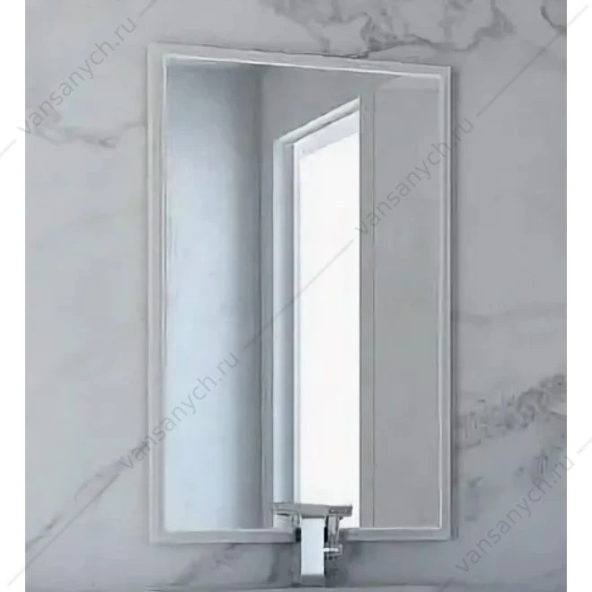 Зеркало с LED подсветкой, антизапотевание, 90x59 CEZARES TIFFANY белый матовый, 45040