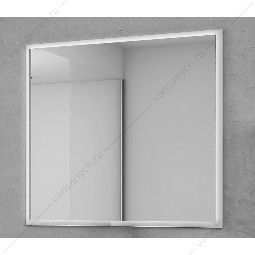 Зеркало с LED подсветкой, антизапот, реверсивное, 98x90 CEZARES TIFFANY белый матовый, 45046