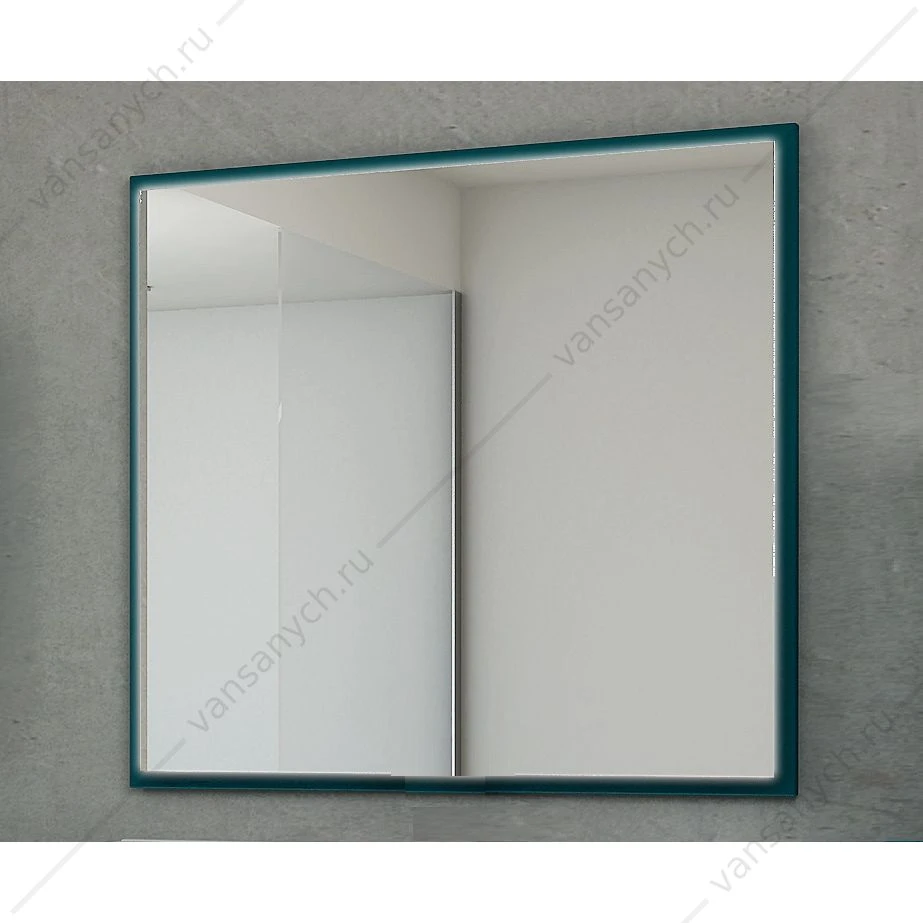 Зеркало с LED подсветкой, антизапот, реверсивное, 98x90 CEZARES TIFFANY Blu Petrolio, 45048