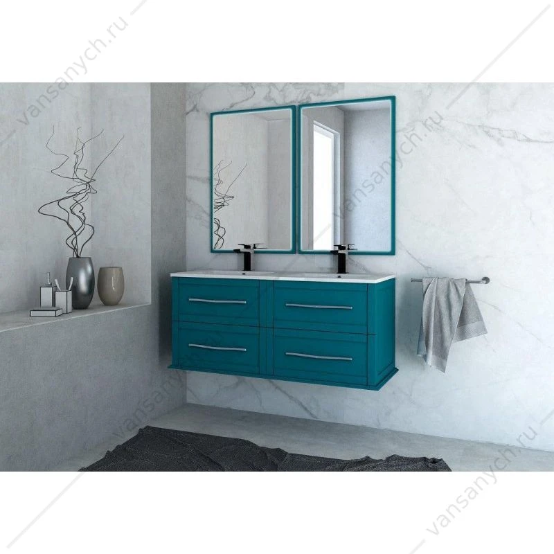 Тумба под раковину с 4 ящиками, 120см CEZARES TIFFANY Blu Petrolio, 54956