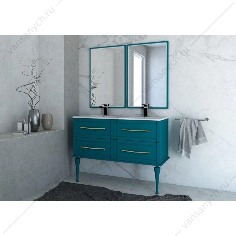 Тумба под раковину с 4 ящиками, 120см CEZARES TIFFANY Blu Petrolio, 54956