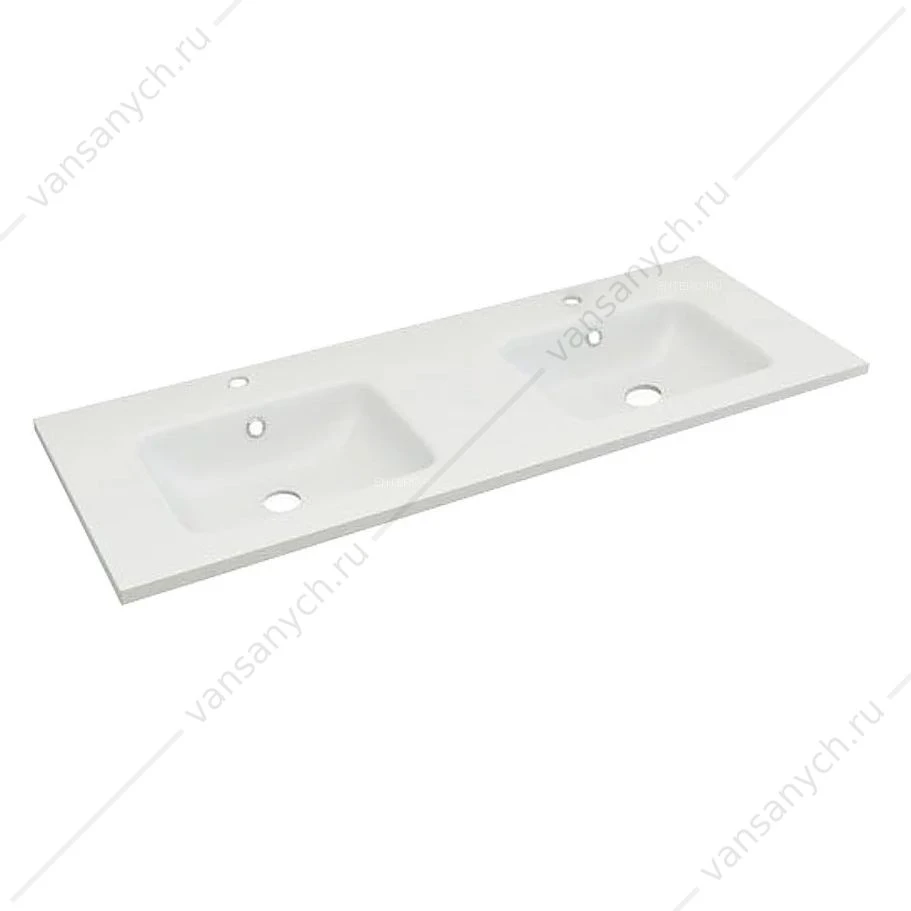 Раковина из иск. мрамора с двумя чашами 120x46x2,5 CEZARES TIFFANY, 50211