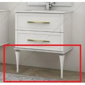 Ножки 2 штуки, высота 35 см, 8x8x35 CEZARES TIFFANY белый матовый , 40339