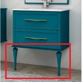 Ножки 2 штуки, высота 35 см, 8x8x35 CEZARES TIFFANY Blu Petrolio, 40388