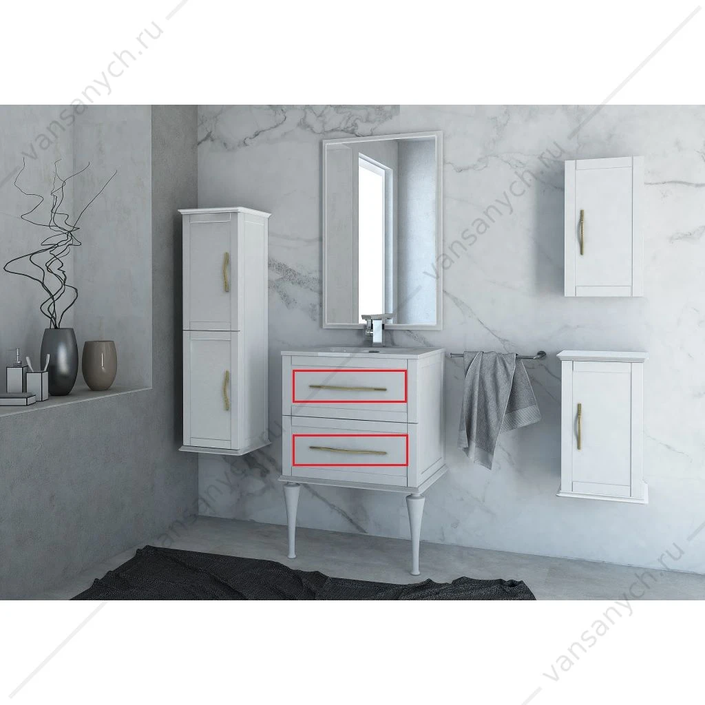 Ручка-скоба для мебельной тумбы, 32 см CEZARES TIFFANY Oro (золото), 40392