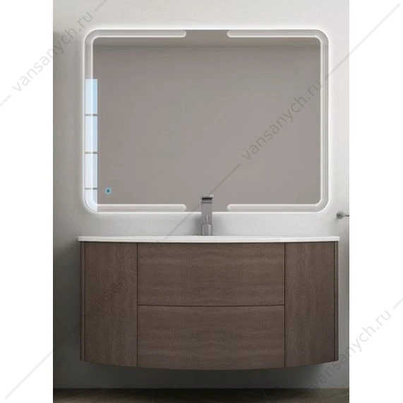 Тумба под раковину два ящика, две створки 121x51x55 CEZARES EDEN Rovere scuro Soft, 54408