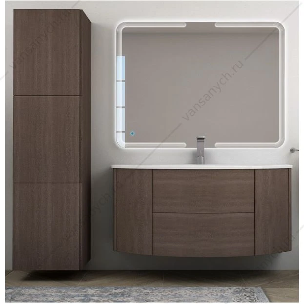 Тумба под раковину два ящика, две створки 121x51x55 CEZARES EDEN Rovere scuro Soft, 54408