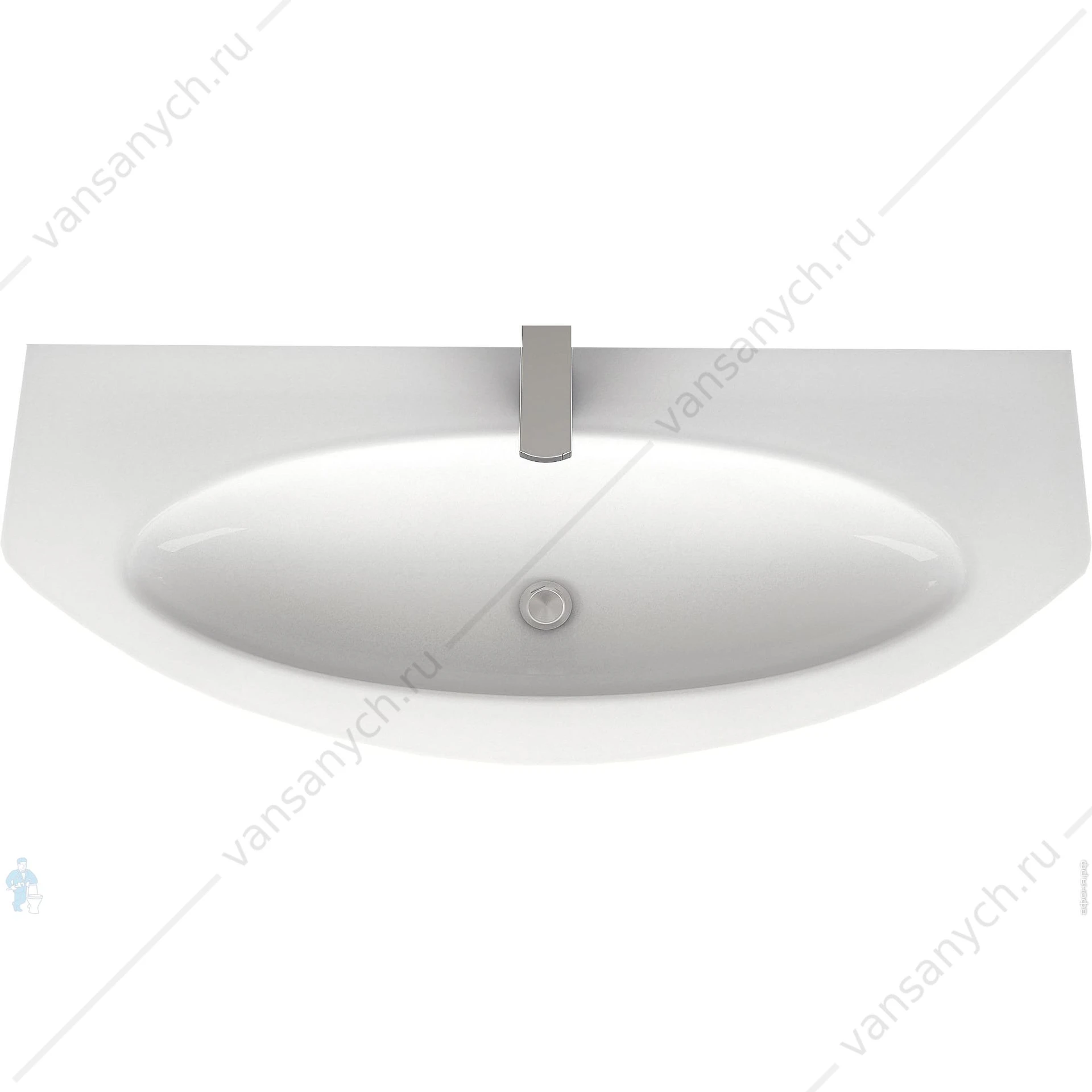 Стеклянная раковина 1220x520 CEZARES EDEN Extro ligh, 82368