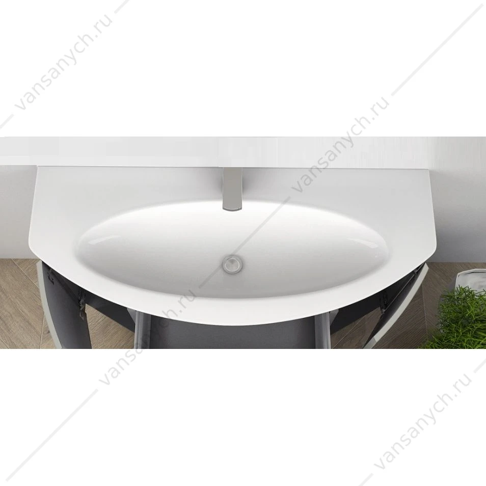 Раковина из искусственного мрамора 1220x520 CEZARES EDEN Bianco, 50178