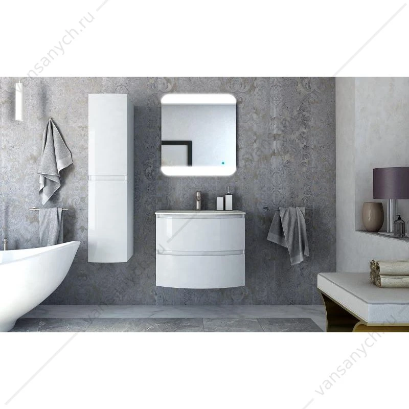 Тумба под раковину 69x52x55 CEZARES VAGUE Bianco lucido, 44220