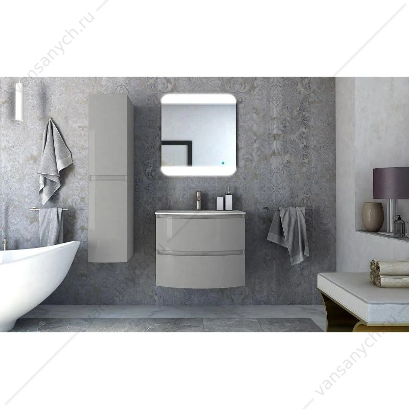 Тумба под раковину 69x52x55 CEZARES VAGUE Grigio lucido, 54854