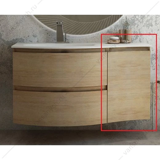 Шкафчик с одной створкой, правый, 34см, CEZARES VAGUE Rovere tabacco, 54835