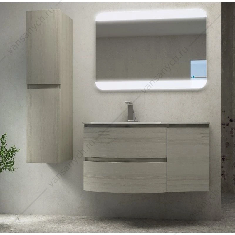 Шкафчик с одной створкой, правый, 34см, CEZARES VAGUE Rovere sbiancato, 54848