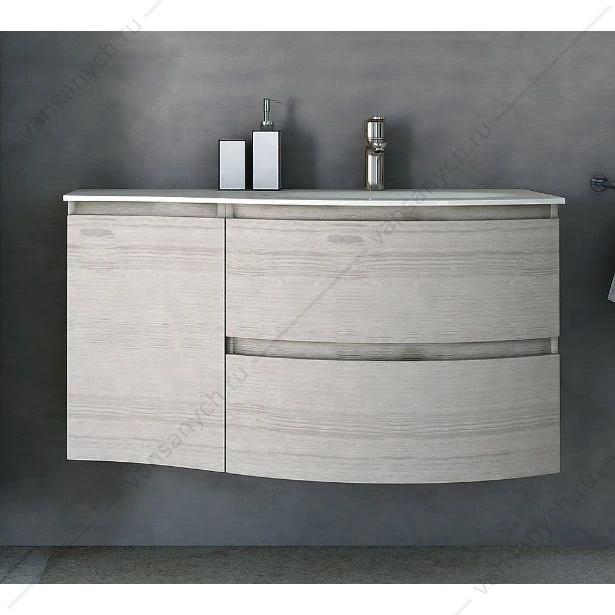 Шкафчик с одной створкой, левый, 34см, CEZARES VAGUE Rovere sbiancato, 54849