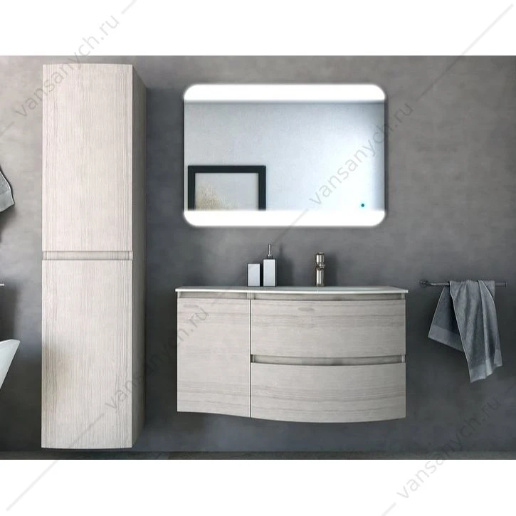 Шкафчик с одной створкой, левый, 34см, CEZARES VAGUE Rovere sbiancato, 54849