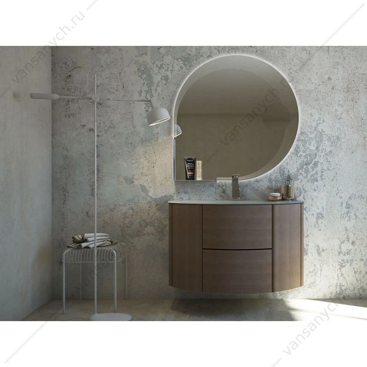 Тумба под раковину 91x51x55 CEZARES EDEN Rovere scuro Soft, 55070