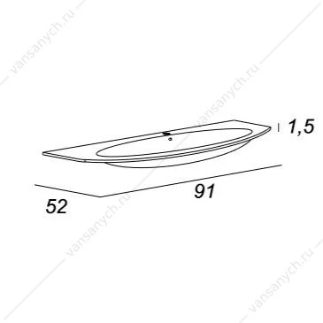Стеклянная раковина 920x520	 CEZARES EDEN Extro light, 82399
