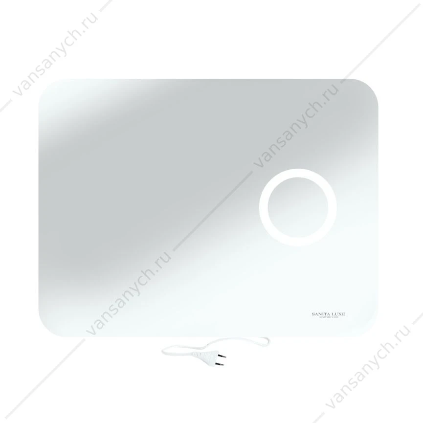 Зеркало SANITA LUX Infiniti Elegant Led 800х600 с датчиком движения и увеличит. зеркалом, INF80SLMRPCI0012