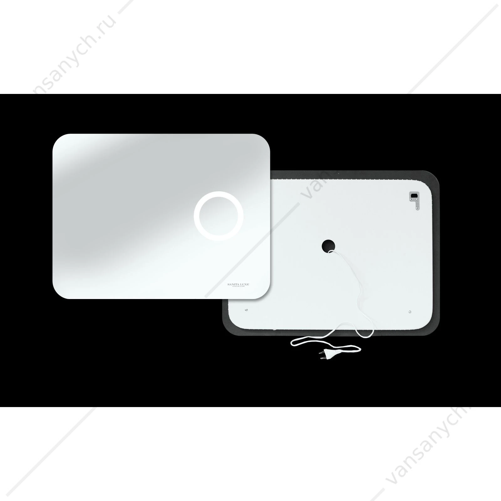 Зеркало SANITA LUX Infiniti Elegant Led 800х600 с датчиком движения и увеличит. зеркалом, INF80SLMRPCI0012