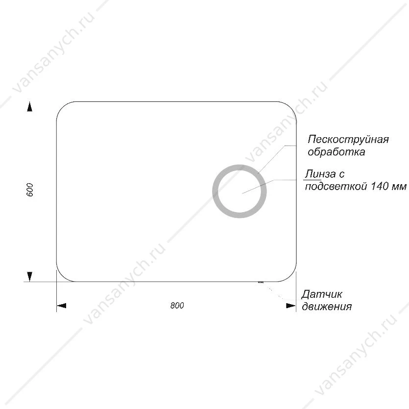 Зеркало SANITA LUX Infiniti Elegant Led 800х600 с датчиком движения и увеличит. зеркалом, INF80SLMRPCI0012