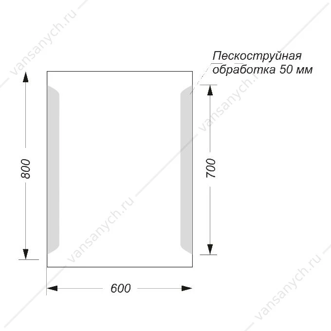 Зеркало SANITA LUX Quadro Led 600х800, QDR60SLMRPCS0010