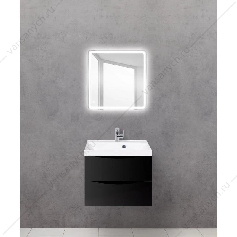 Зеркало BELBAGNO 80х80 с подсветкой и кноп. выключателем, SPC-MAR-800-800-LED-BTN