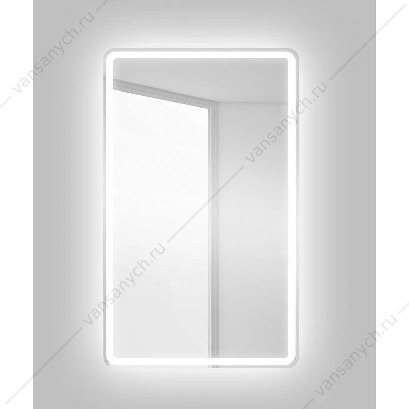 Зеркало BELBAGNO 50х80 с подсветкой и кноп. выключателем, SPC-MAR-500-800-LED-BTN