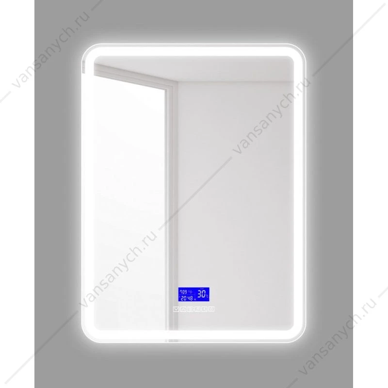 Зеркало BELBAGNO 60х80 с подсветкой, сенсор. выключ, bluetooth, термометр, радио D, SPC-MAR-600-800-LED-TCH-RAD