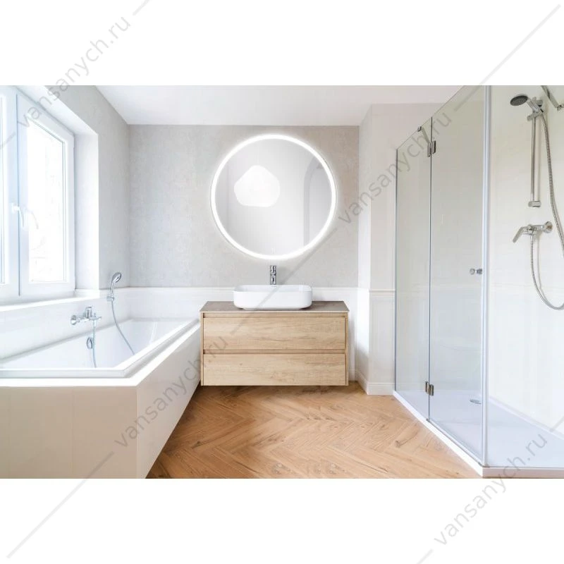 Зеркало BELBAGNO 90см с подсветкой и сенсор. выключ., SPC-RNG-900-LED-TCH