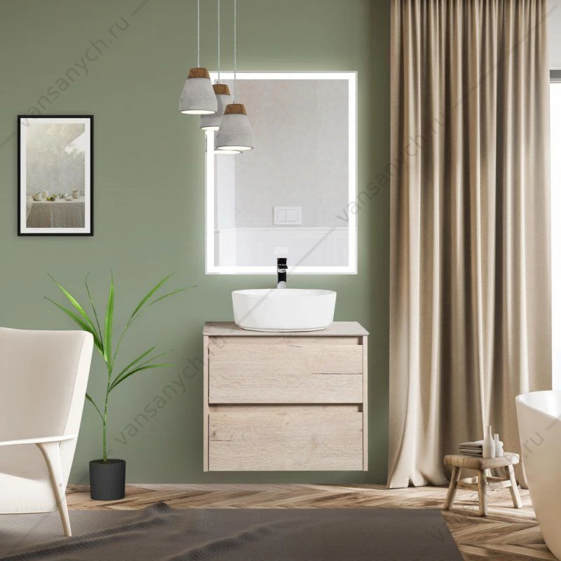 Зеркало BELBAGNO 60х80 с подсветкой и сенсор. выключателем и подогревом, SPC-GRT-600-800-LED-TCH-WARM