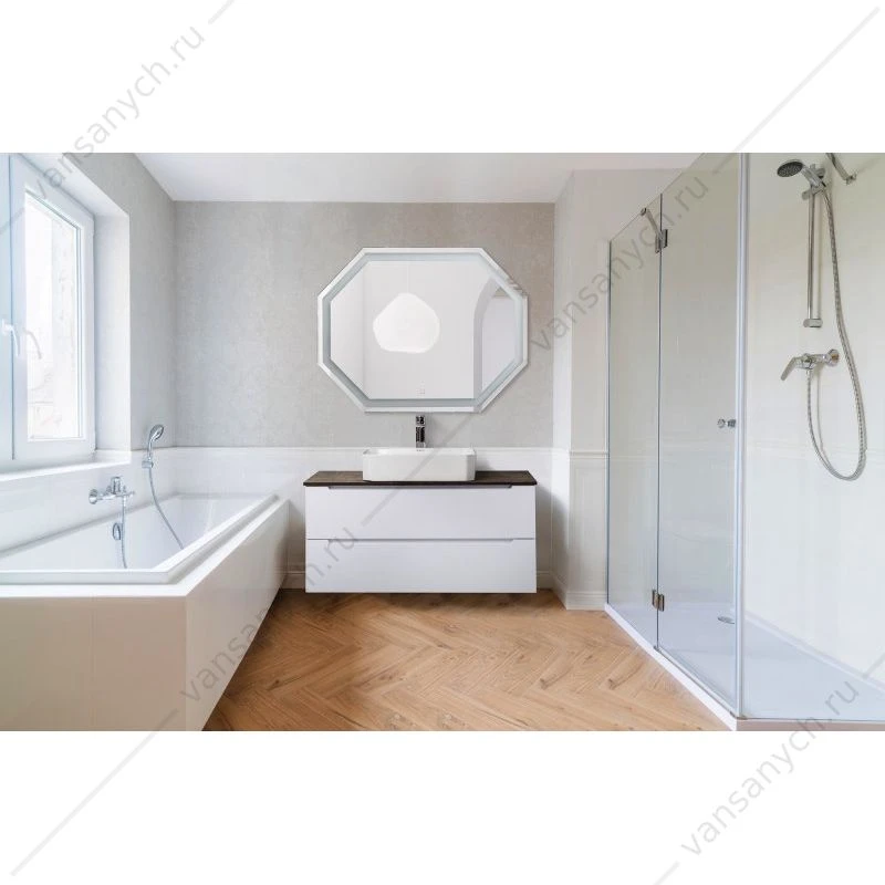Зеркало BELBAGNO 100х80 с подсветкой и сенсор. выключателем, SPC-OTT-1000-800-LED-TCH