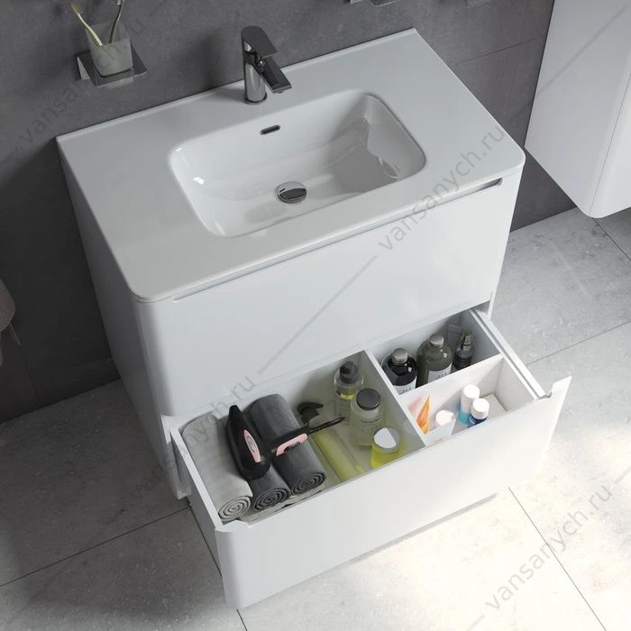 Тумба с раковиной 80см напольная IDDIS EDIFICE белый EDI80WFi95K