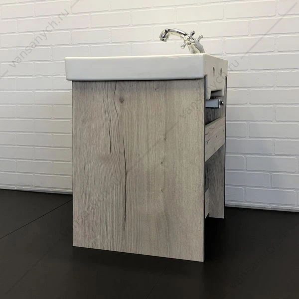Тумба с раковиной COMFORTY Вена-45 дуб дымчатый раковина Адриана 45