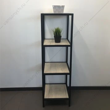 Стеллаж напольный COMFORTY Мальме-40 дуб дымчатый
