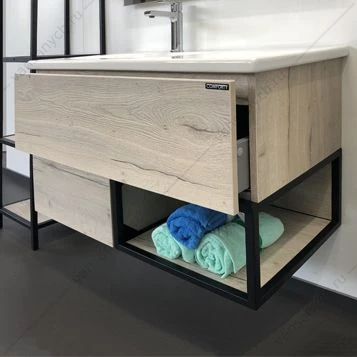 Тумба с раковиной COMFORTY Мальме-90 дуб дымчатый раковина COMFORTY 9090EL