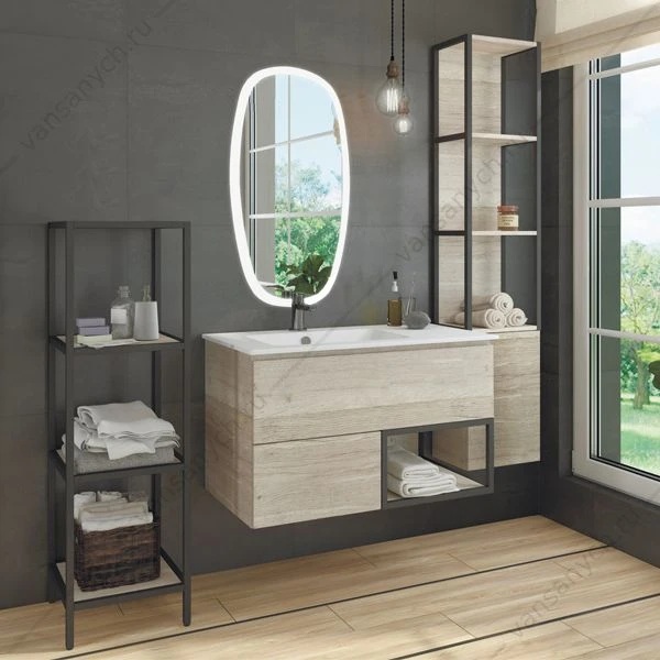 Тумба с раковиной COMFORTY Мальме-90 дуб дымчатый раковина COMFORTY 9090EL