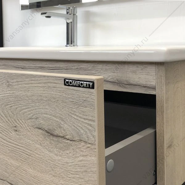 Тумба с раковиной COMFORTY Мальме-90 дуб дымчатый раковина COMFORTY 9090EL