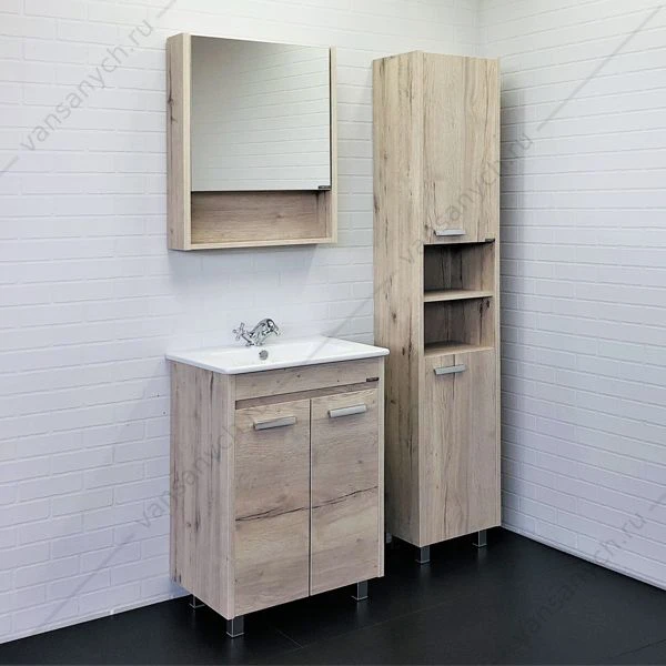 Зеркало-шкаф COMFORTY Марио-60 дуб дымчатый