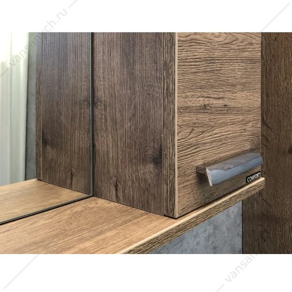 Зеркало-шкаф COMFORTY Марио-75 с подсветкой дуб темный