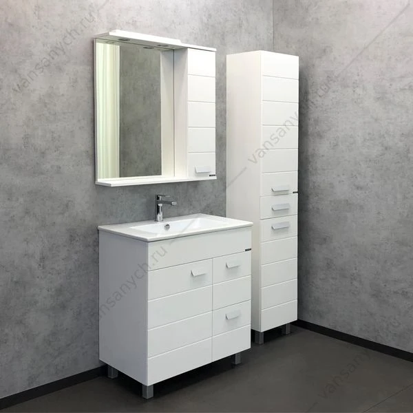 Зеркало-шкаф COMFORTY Модена М-75 белый матовый