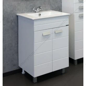 Тумба с раковиной COMFORTY Модена М-60 белая матовая раковина Quadro 60