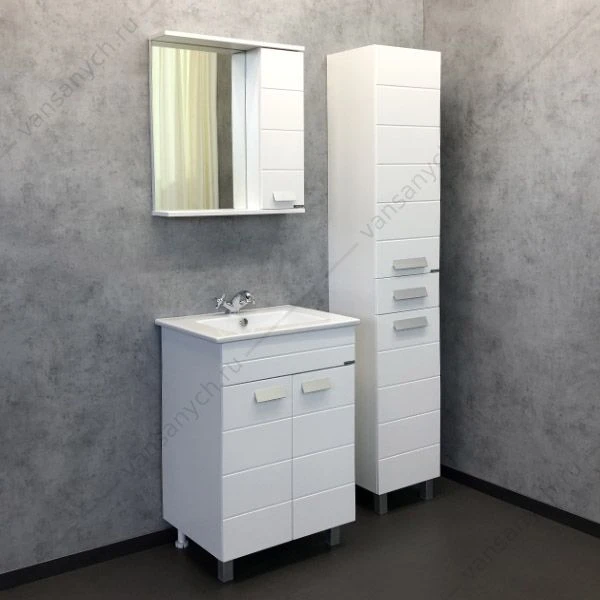 Шкаф-колонна COMFORTY Модена М-35 белая мат. напольный, 00-00001645CF