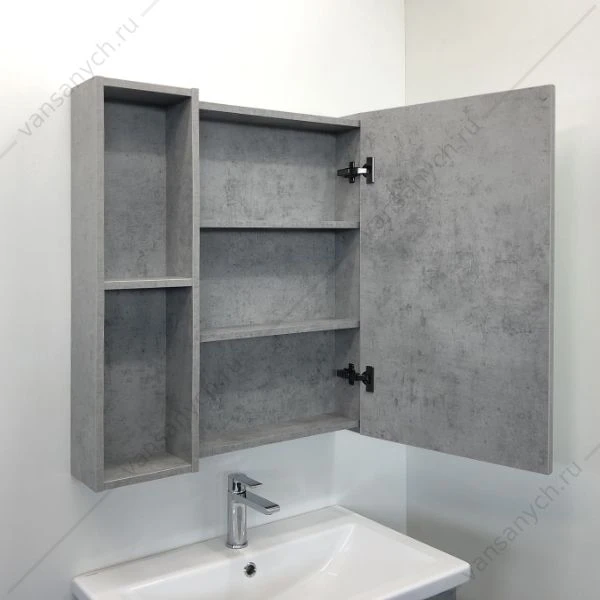Зеркало-шкаф COMFORTY Осло-60 бетон светлый