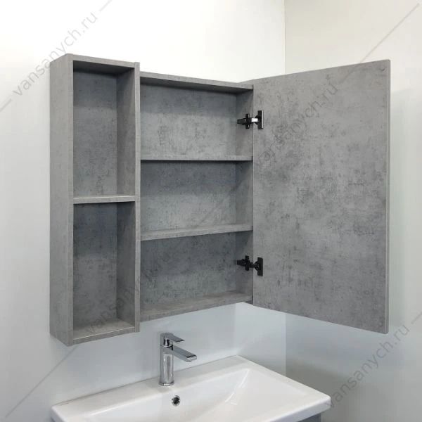 Зеркало-шкаф COMFORTY Осло-70 бетон светлый