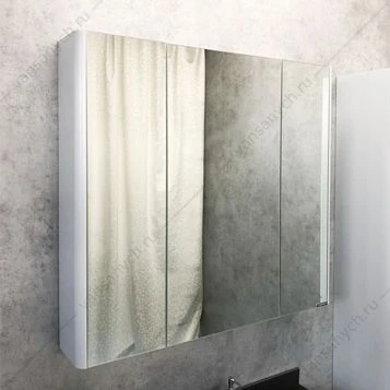 Зеркало-шкаф COMFORTY Сорренто-90 светло-серый